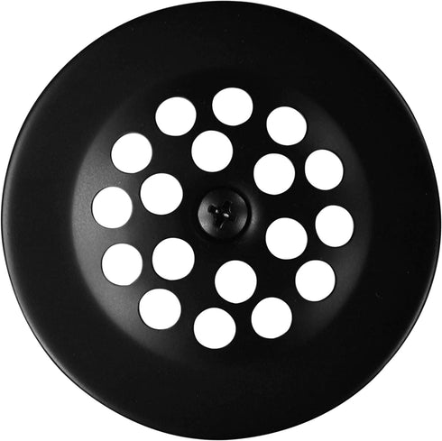 Westbrass Gerber Style Bee-Hive Tub Strainer Grid with Screw, Matte Black, D327-62