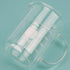 Glass Beaker with Handle, 500 ml Clear Graduated Low Form Griffin Beaker with Pouring Spout