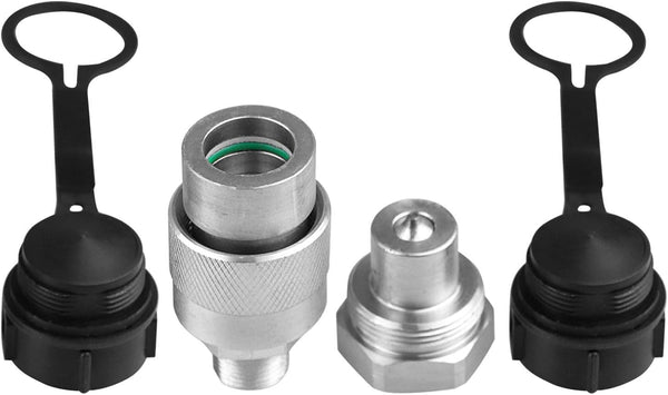 3/8" Hydraulic Quick Coupler Set Replaces Enerpac C-604, Connect and Disconnect Under 10,000 PSI