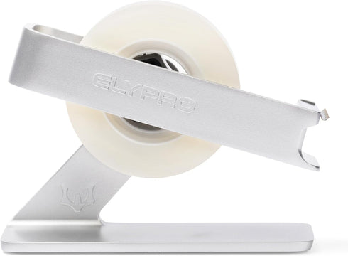 ELYPRO Modern Tape Dispenser for Office Desk - Elegant and Minimalist Design, Heavy Metal Made, Space-Saving, Perfect for Office & Home Use or as a Stylish Gift - Bonus Tape Roll Included (Silver) by ELYPRO