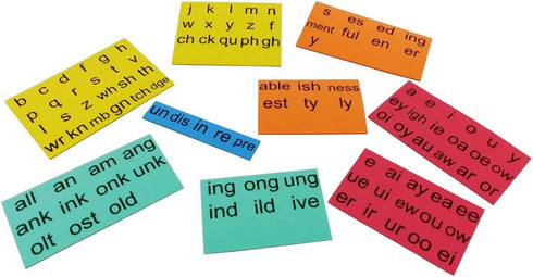 Foam Phonics Set Magnetic Foam Reading Tiles with Folding Magnetic Board Homeschool and Classroom Portable Magnetic