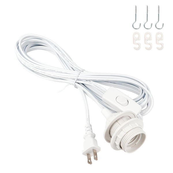 AHRAHR UL Listed 20Ft Hanging Lamp Cord, 360W Pendant Light Kit with E26