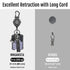 MNGARISTA 2-Pack Heavy Duty Retractable Keychain, Tactical ID Badge Reel with 31.5” Steel Cord, 8.0 oz