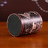 Black World Map Pencil Holder for Desk, PU Leather Pencil Cup, Globe Pen Holder Organizer