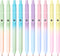 Gel Pens, 10 Pcs Black Ink 0.7mm Medium Point Smooth Writing Pens with Silicone Grip, Metal Clip Retractable
