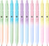 Gel Pens, 10 Pcs Black Ink 0.7mm Medium Point Smooth Writing Pens with Silicone Grip, Metal Clip Retractable