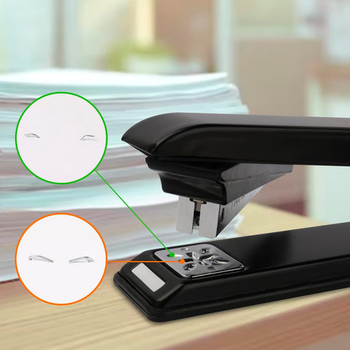 Eagle Swing-Arm Swivel Stapler, 12 Sheet Capacity, Specialized for Booklet Stapling, Black
