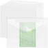 NACHLYNN 108 Pack Plastic Envelopes, A4 Size Clear Document File Folders with Snap Closure for School Office