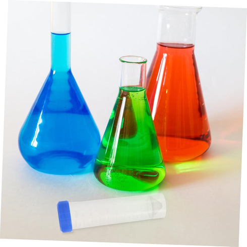 50 pcs Centrifuge Tubes with Screw Caps - Graduated Non Pyrogenic RNase Plastic Laboratory Test Tubes