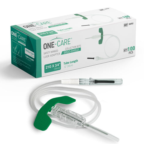 ONE-CARE 21Ga x 3/4", Lab Dispensing Accessories for Measuring, Butterfly, 12'' Tube.