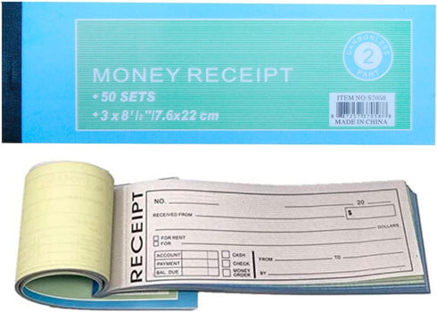 PitLite 50 Sets per Book Rent, Receipt Book New Sales Order Money Receipt