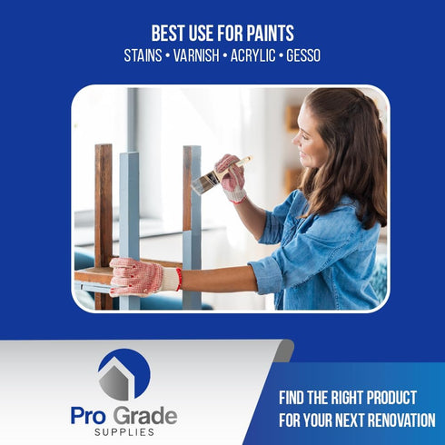 Pro Grade Paint Brush Set - 3-Pack, 2" Angle Brushes for Latex and Oil Paints, Home Improvement Use