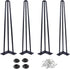 Osring 16 Inch Hairpin Table Legs with 1/2 Dia 3-Rods, Metal Furniture Legs