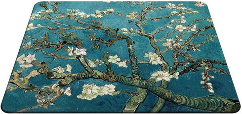 Blossoms Gaming Mousepad, Van Gogh Artisoo Oil Painting Almond Blossoms Mouse Pad for Computer Desk, 9.5 X 7.9 Inch