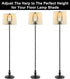 Adjustable Lamp Shade Harp Holder Kit, 8 9 10 Inch for Table and Floor Lamps, Heavy Duty Bracket with Adapter