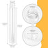 30ml Clear Glass Test Tubes with Screw Caps, Plastic Stoppers, 22 x 120mm, Leak-Proof, 6PCS