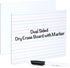 Small White Board - Small Dry Erase Board for Kids, Double Sided Lined Whiteboard with Black Marker - 9x12 Inch, Home