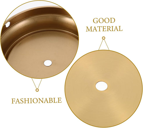 Round Table Lamp Base Iron Base for Desk Lamps Elegant Copper Finish Stable Design for Home Decor Easy Maintenance Chic