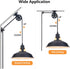 14.76ft 1 Pack Lomoky Plug in Pulley Pendant Light with Cord On/Off Switch, Industrial Barn Black Hanging Lights