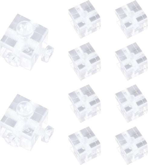 INCREWAY 8Pcs Acrylic Cube Corner Code Connectors Square Acrylic Corner Code Support