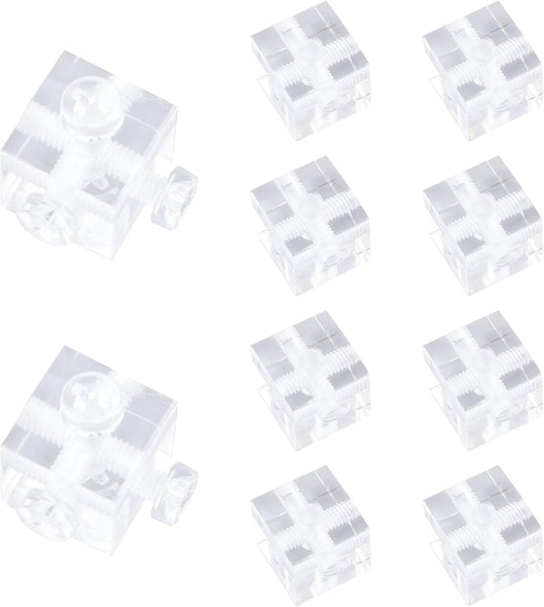 INCREWAY 8Pcs Acrylic Cube Corner Code Connectors Square Acrylic Corner Code Support