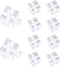INCREWAY 8Pcs Acrylic Cube Corner Code Connectors Square Acrylic Corner Code Support