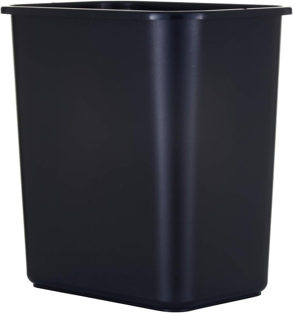 United Solutions 13 Quart / 3.25 Gallon Space-Efficient Trash Wastebasket, Fits Under Desk, Easy to Clean, Black