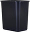 United Solutions 13 Quart / 3.25 Gallon Space-Efficient Trash Wastebasket, Fits Under Desk, Easy to Clean, Black