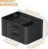 Marbrasse Pen Organizer with 2 Drawers, Multi-Functional Pencil Holder for Desk, 5 Compartments + Drawer (Black)