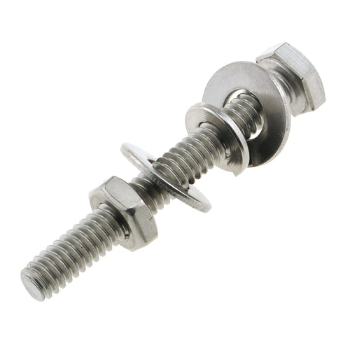 E-outstanding One-Way Tamper Resistant Screw Set, 4 Stainless Steel Mounting Bolts for Stop Signs and Traffic Signs