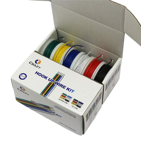 24 6 32.8 24 Hook up Wire Kit (Stranded Wire Kit) Gauge Colors feet Each Electrical Wire AWG PVC Wire