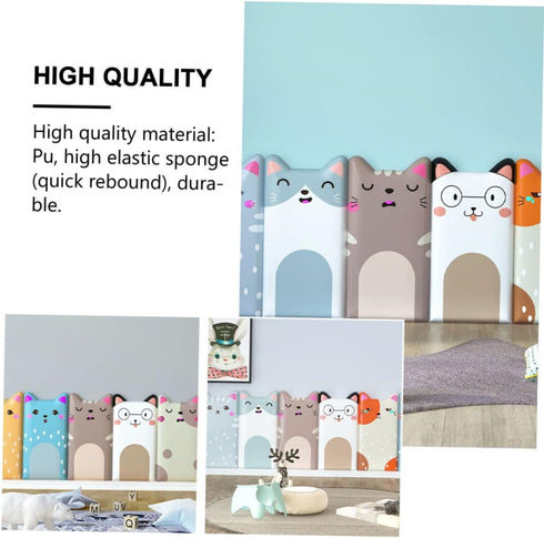 2 Pcs Soft Wall Stickers Decorative Kid Room Wall Pad Room Anti- Collision Cushion Safe Tape Changing Table Cover