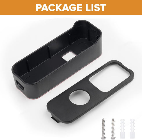 No-Drilling Door Mount for Blink Video Doorbell, Adhesive Bracket for Home Security System, Black