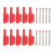 Qingdinu 20PCS 4mm Stackable Banana Plug Sheath Retractable Solder Connector Nickel-Plated Lantern Red