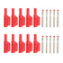 Qingdinu 20PCS 4mm Stackable Banana Plug Sheath Retractable Solder Connector Nickel-Plated Lantern Red