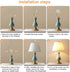 10 Inch Lamp Harp, 2 Set Gold Lamp Shade Holder with Finial, DIY Detachable Replacement Adapter for Table/Floor Lamps