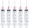 50 Pack - 20ml 18Ga Plastic Dispensing Syringe Tool, Industrial and Scientific Lab Consumables for Measuring Liquids