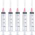 50 Pack - 20ml 18Ga Plastic Dispensing Syringe Tool, Industrial and Scientific Lab Consumables for Measuring Liquids