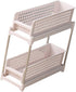 NOENNULL Rolling Cart Storage Trolley Cart Slide Out Rolling Utility Cart Shelf Rack on Wheels Multi-purpose Shelving