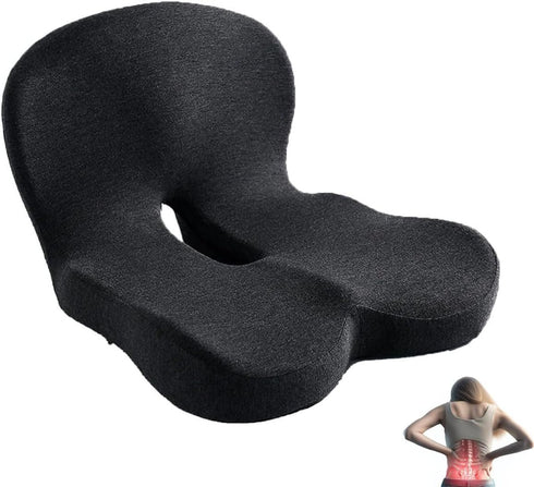 LELEBEAR Orthopedic Cushion, Seat Cushion for Truck Driver, Memory Foam L-Shaped Integrated