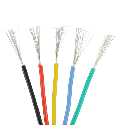 BOJACK 26 AWG Flexible Silicone Wire Kit, 300V Electric Hook up Wire with 20 3mm Heat Shrink Tubings, Mini Wire