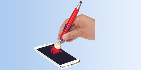 Set (Pack 18) Raymond Geddes Super Hero Stylus & Ballpoint Pen With MOP Pencil Toppers