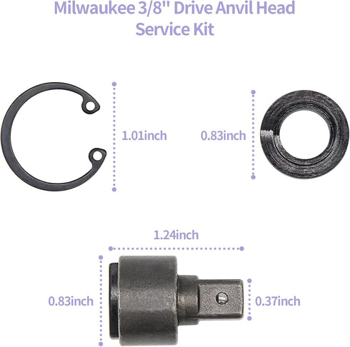 42-06-1030 Electric Tools Service Kit, 3/8 M12 Ratchet Head Anvil for Milwaukee 2457-20, 2457-21