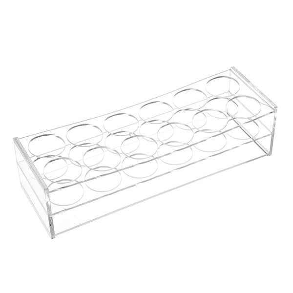 MECCANIXITY 12-Well Acrylic Test Tube Rack Holder, Clear Lab Stand for 100ml Tubes