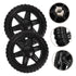 4pcs ULTECHNOVO Shopping Cart Wheel Rolling Cart Wheel for Grocery Trolley Heavy Duty Easy Installation Suitable