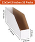 ZBEIVAN Cardboard Storage Bins, 35 Packs 12x2x4.5 Inches, Easy Assembly Pantry Organizer Bins for Shelf