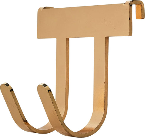 Gold Double Wall Hook - Modern Metal Accessory for Acrylic Clear Calendar, Hanging Keys, Jewelry, Office Supplies