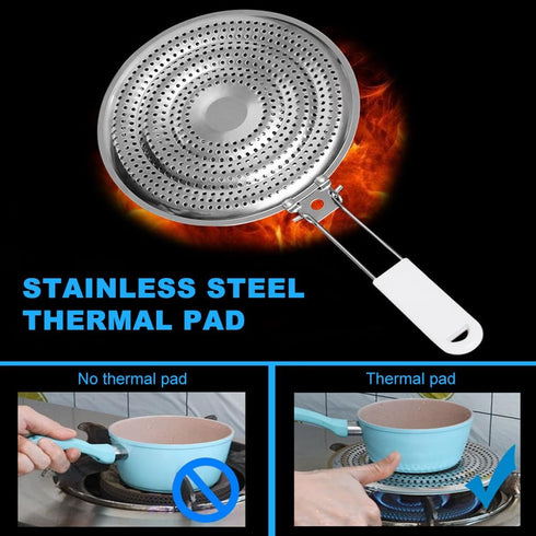 Trenqular Heat Diffuser Plate Stainless Steel Gas and Electric Stove Diffuser Plate Cooktop Heat Diffusers Cooking