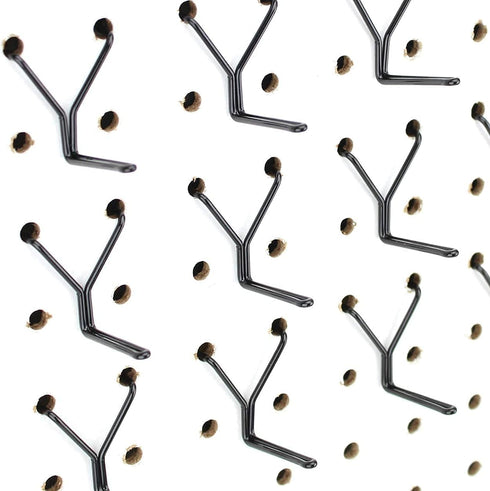 Steel Pegboard Hooks 50-Pack 1" L Hook, Black - Organize Tools, Accessories, Workbench, Garage Storage, Kitchen, Crafts