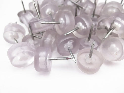 Yueton 50pcs 20mm Anti-Slip Rubber Pad Furniture Chair Leg Feet Pads for Wood Floor Protectors (Clear)